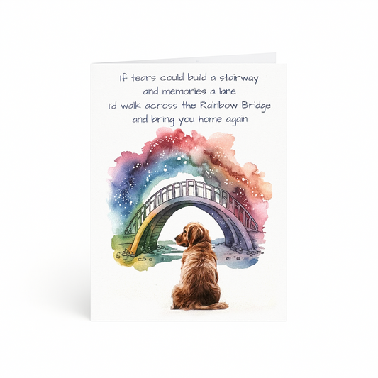 Rainbow Bridge Dog Sympathy Card