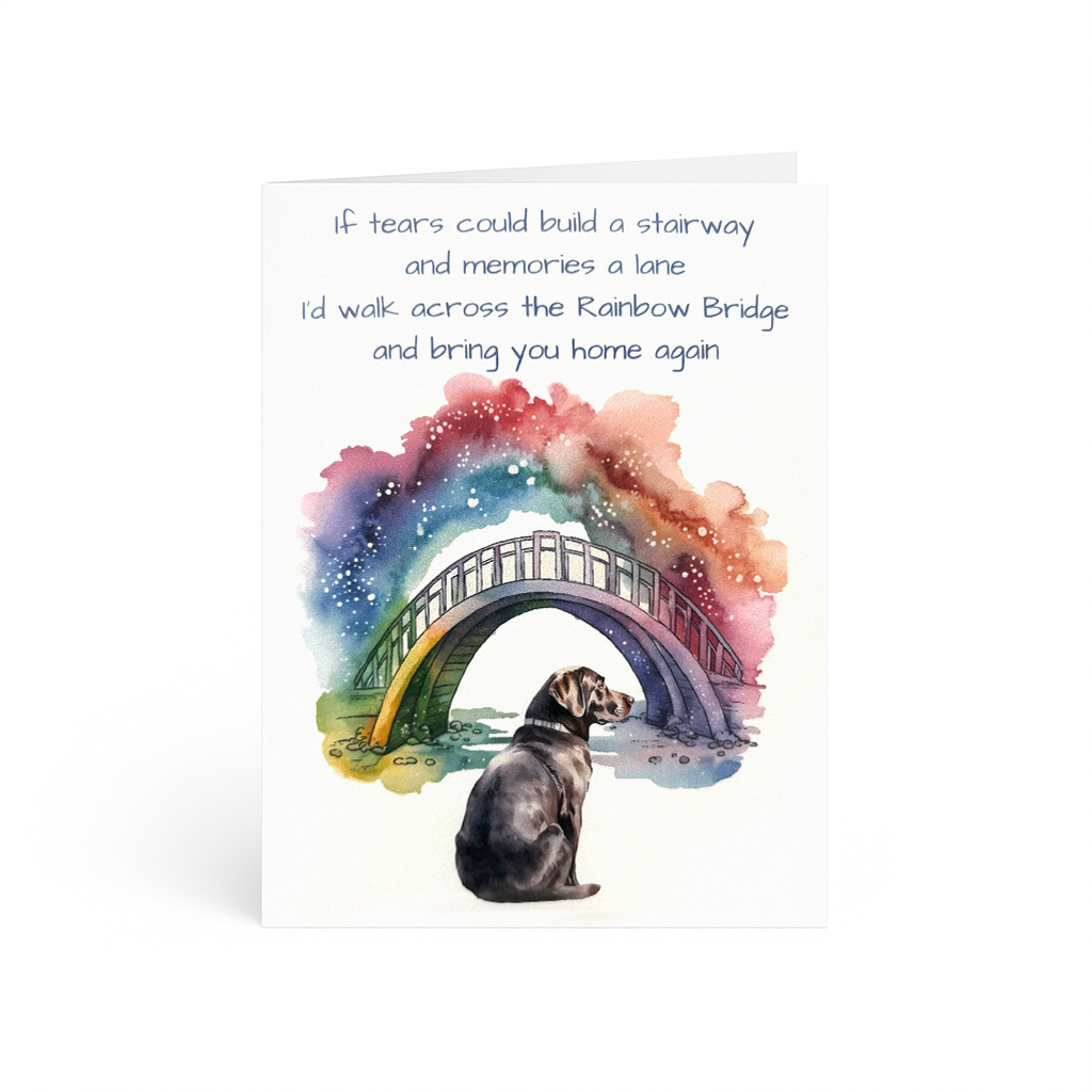 Rainbow Bridge Dog Sympathy Card