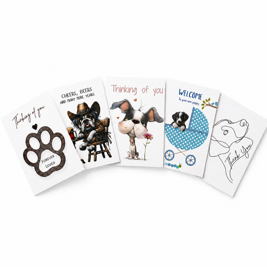 Dog Greeting Cards – Build Your Own 5-Pack