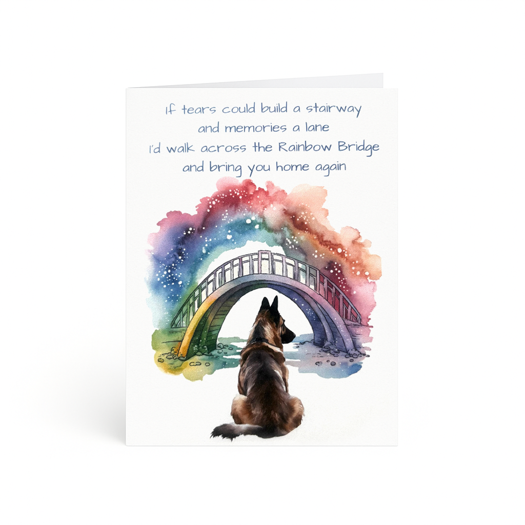 Rainbow Bridge Dog Sympathy Card