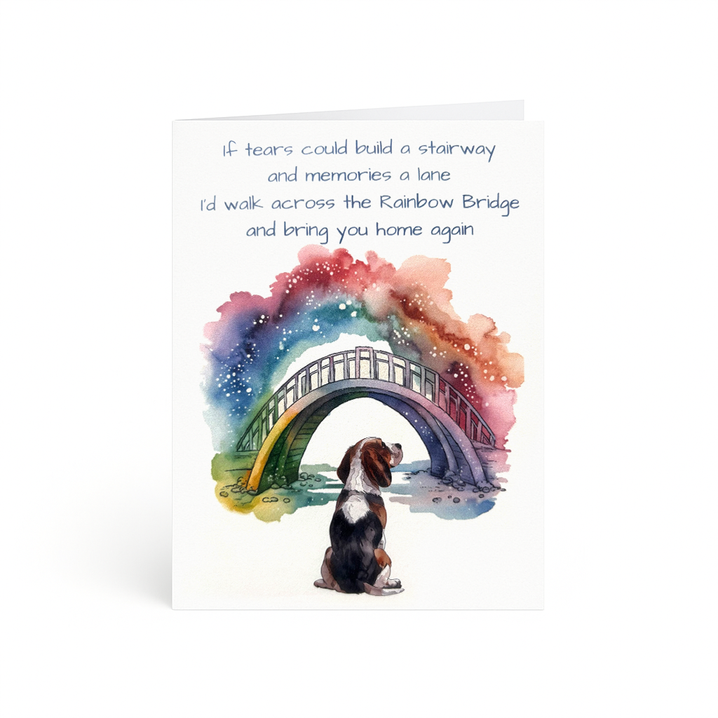 Rainbow Bridge Dog Sympathy Card