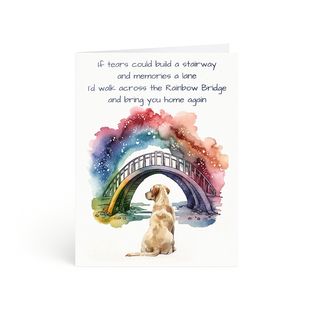 Rainbow Bridge Dog Sympathy Card