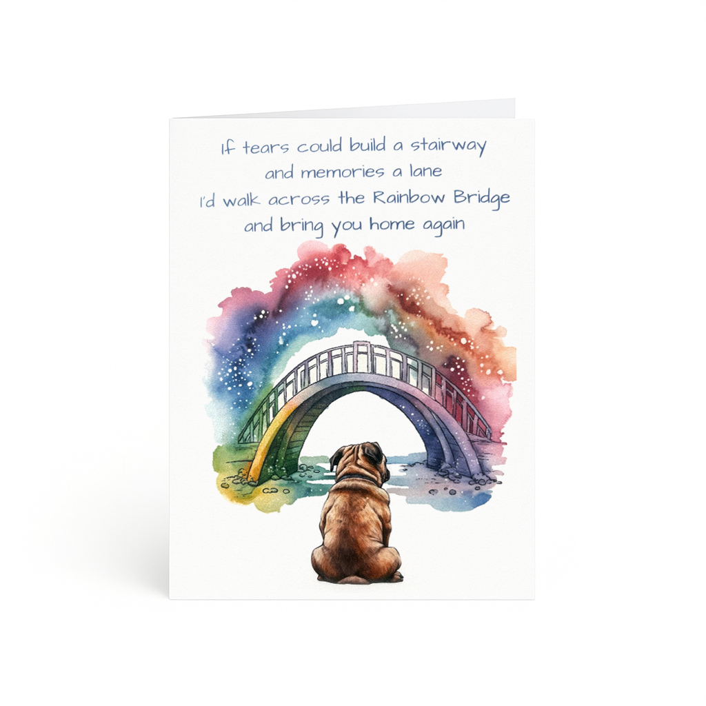 Rainbow Bridge Dog Sympathy Card