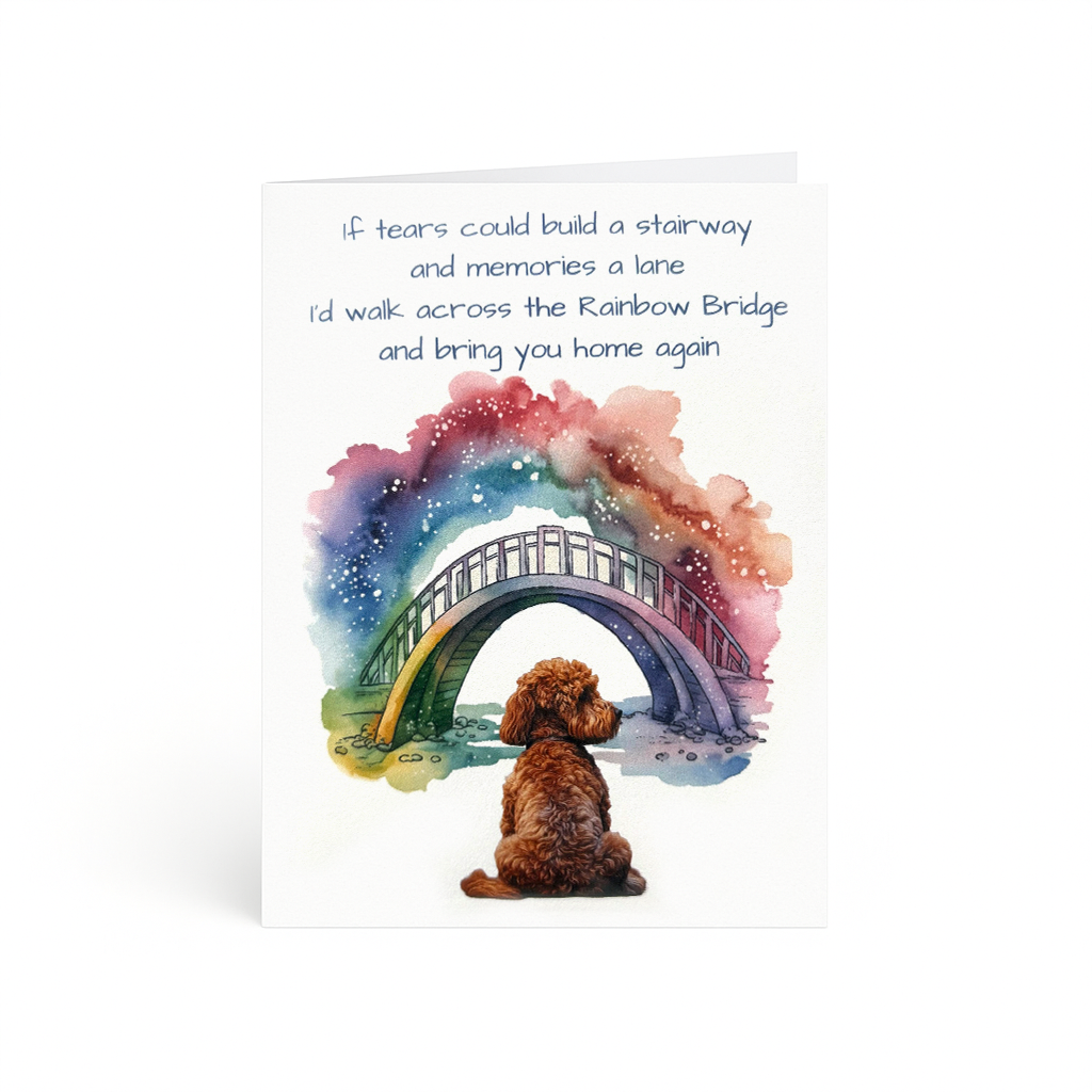 Rainbow Bridge Dog Sympathy Card