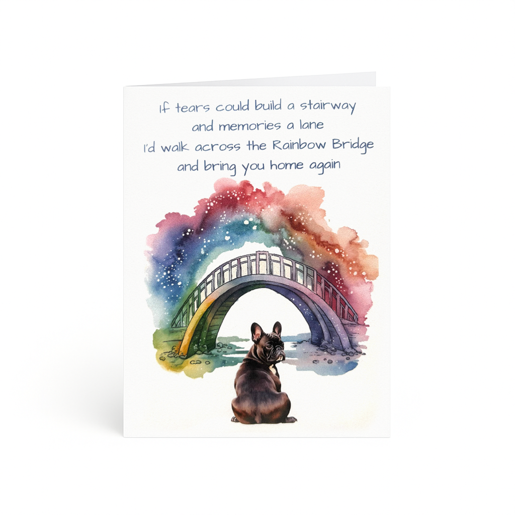 Rainbow Bridge Dog Sympathy Card