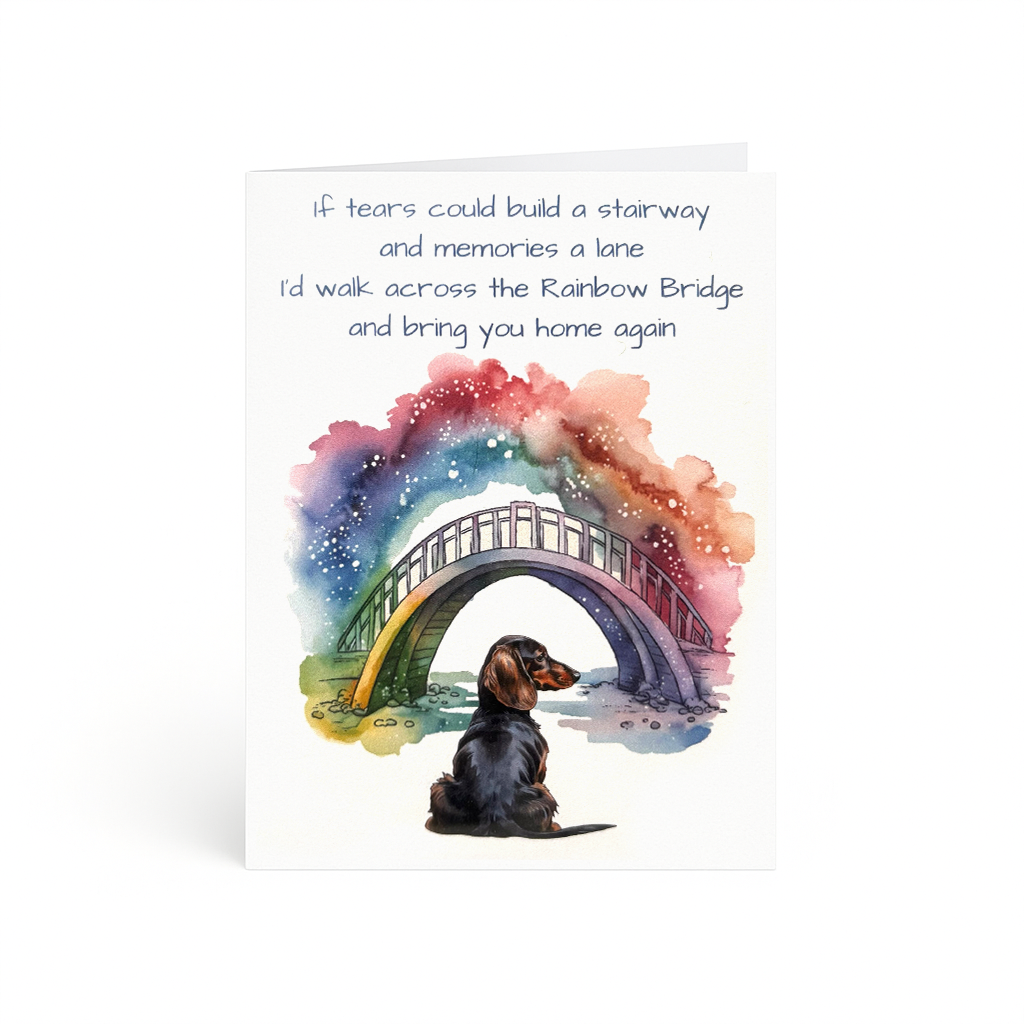 Rainbow Bridge Dog Sympathy Card