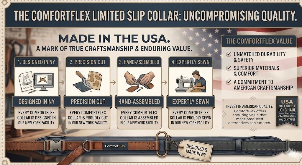 ComfortFlex Limited-Slip Martingale Dog Collar – Padded, Reflective