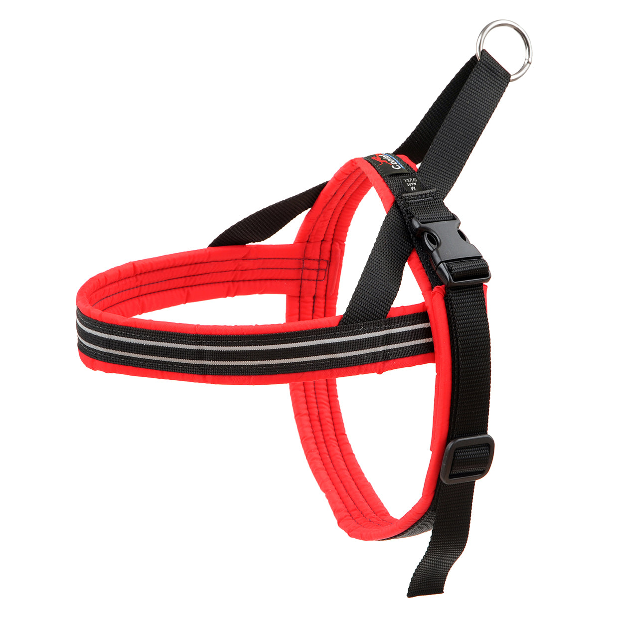 ComfortFlex red dog harness with velcro closure and safety buckle